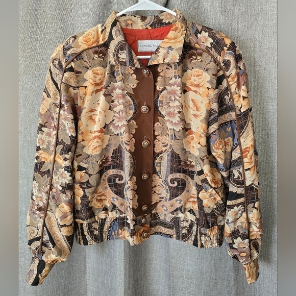 Howard Wolf Floral Jacket Size 4 Vintage 80s Made In USA - Picture 1 of 6